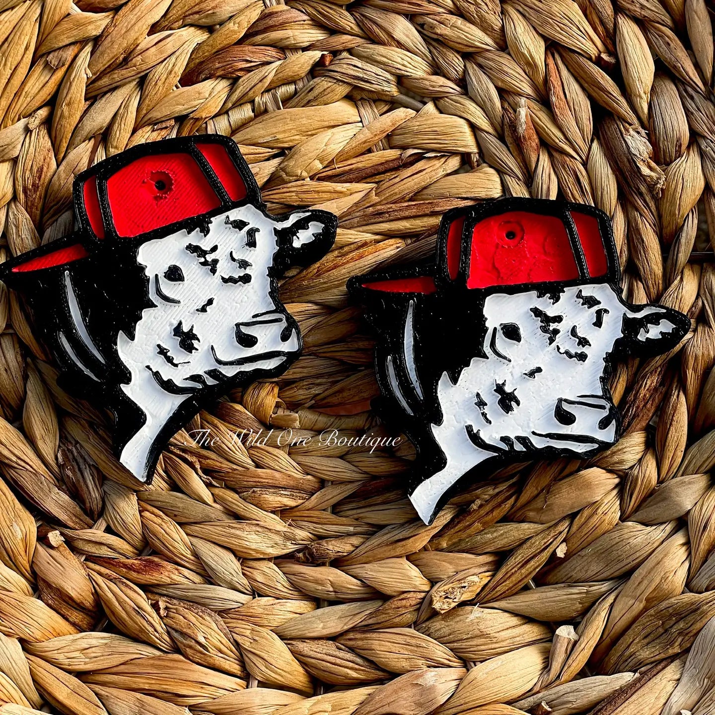 Cool Cow Red Hat Car Freshie