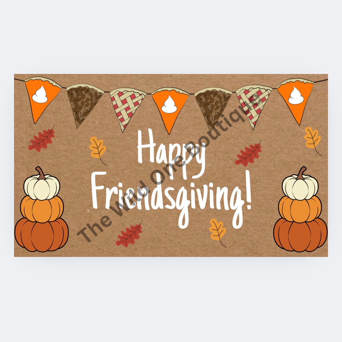 3’x5’ Friendsgiving Hand Painted Banner