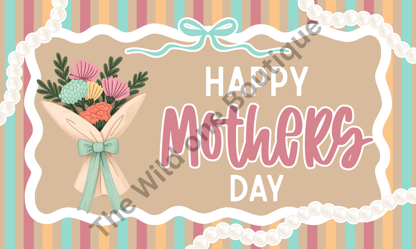 Mothers Day 3 Painted Banner
