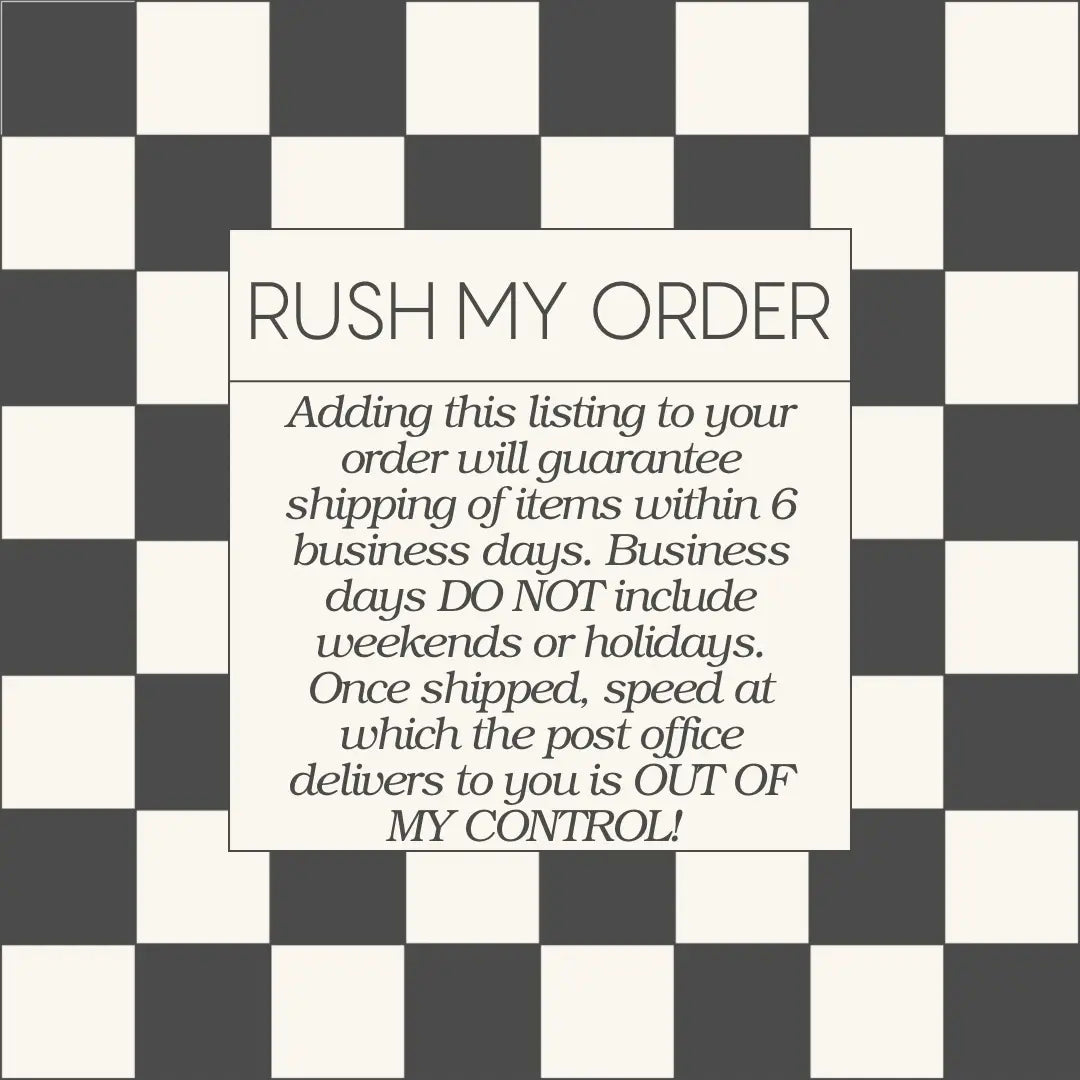 Rush My Order Please