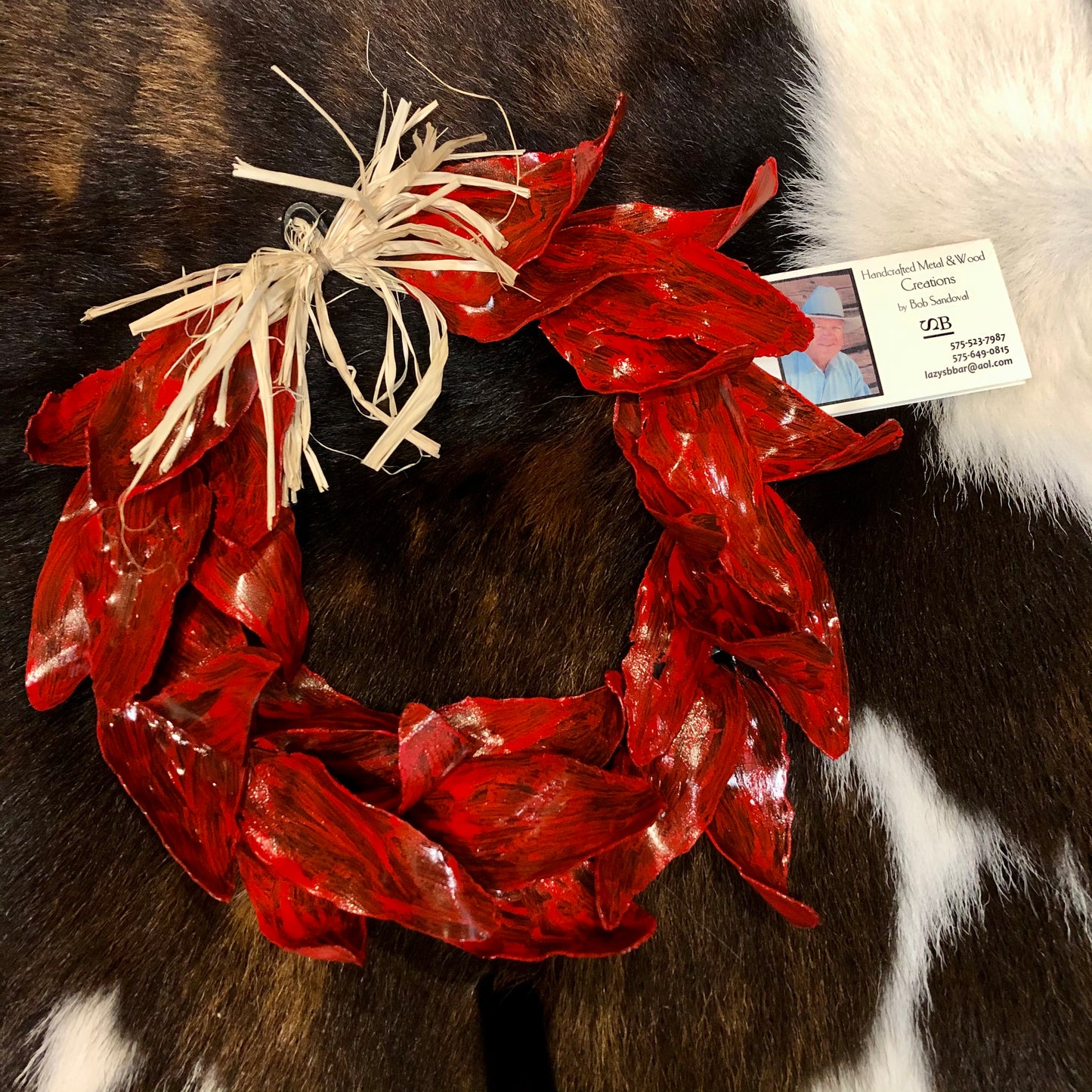 Handmade Metal Wreath Ristra