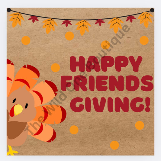 3’x3’ Friendsgiving Hand Painted Banner