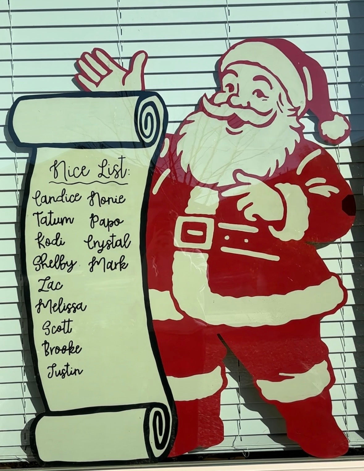 Hand Painted Wood Santa Yard Sign