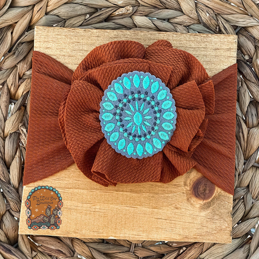 Turquoise Concho Headwrap