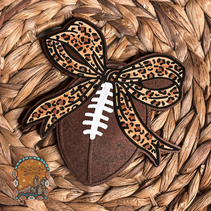 Cheetah Bow Football Car Freshie