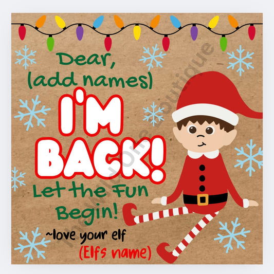 3’x3’ Elf on shelf  Hand Painted Banner