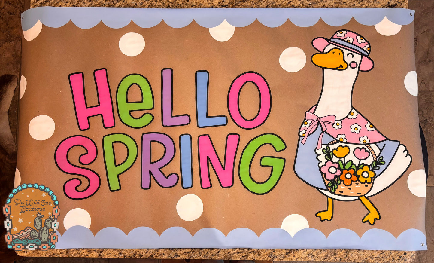 Spring Hand Painted Banner