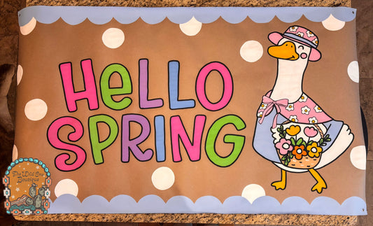 Spring Hand Painted Banner