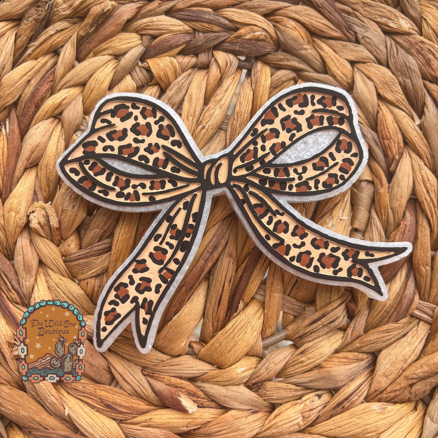 Cheetah Bow Car Freshie