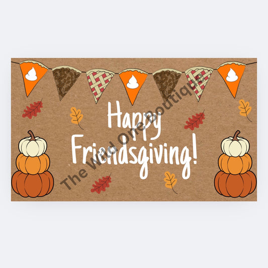 3’x5’ Friendsgiving Hand Painted Banner