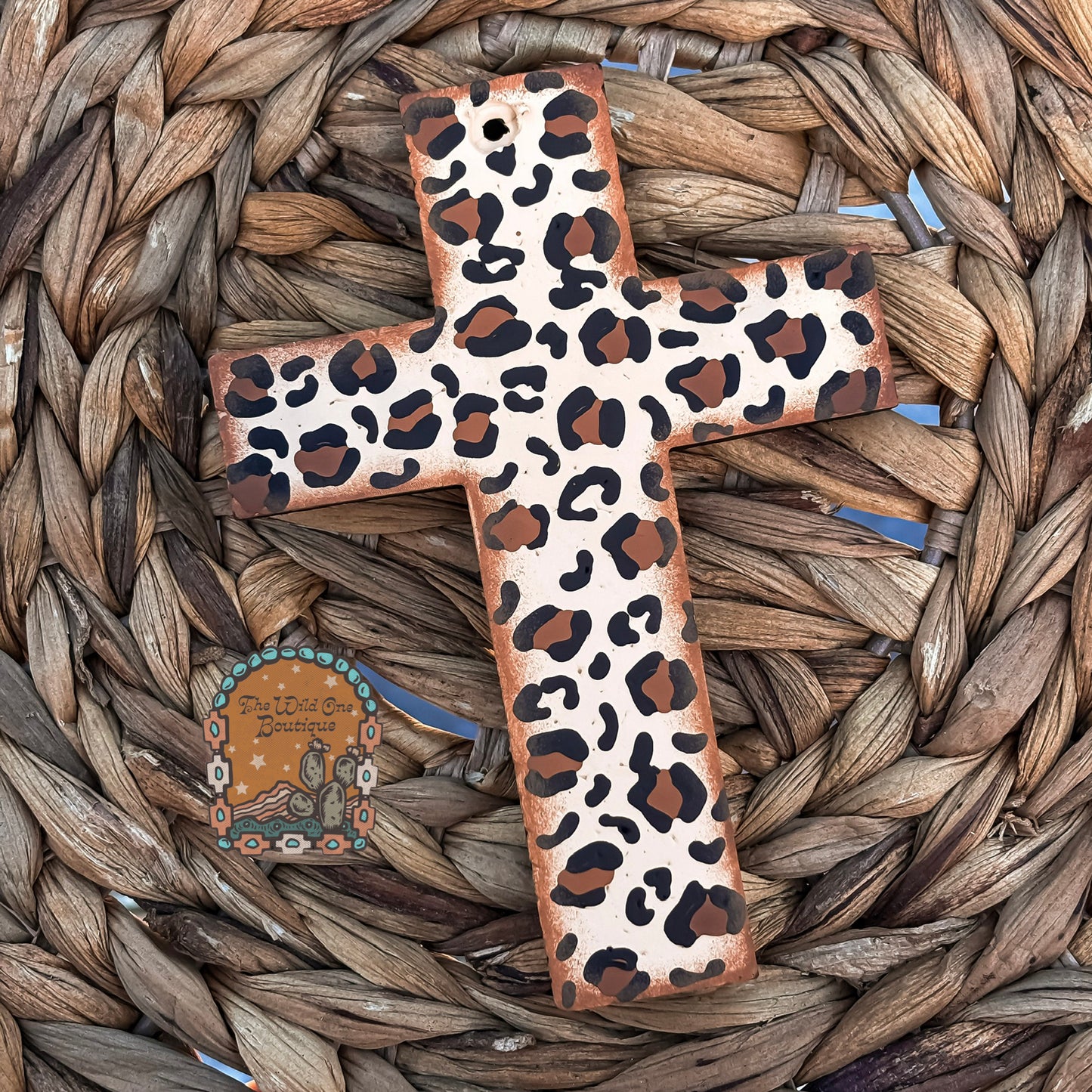 Wholesale Cheetah Aged Cross Car Freshie