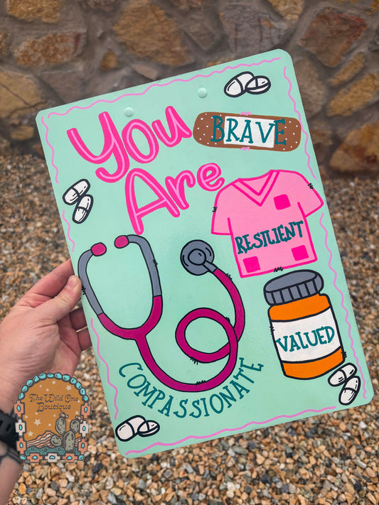 Nurse Painted Clip Board