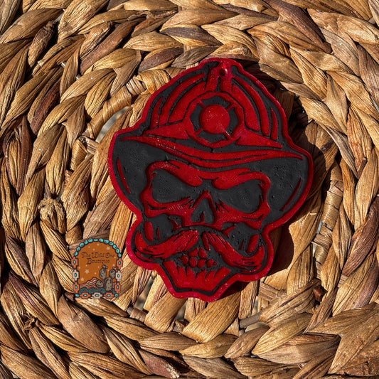 Fireman Skull Car Freshie
